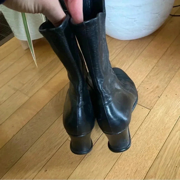 Arche black leather  wedge boots - Picture 4 of 4